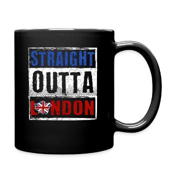 Straight Outta London - Full Colour Mug - black - Right