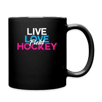 Feldhockey Field Hockey Hallenhockey Hockeysport - Tasse einfarbig - Schwarz - Rechts