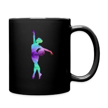 Gymnast Girl Ballgymnastik turnen - Tasse einfarbig - Schwarz - Rechts