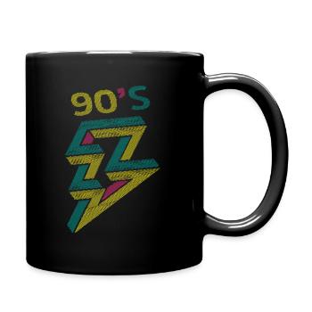 90's retro flash - Full Colour Mug - black - Right