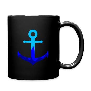 Boater captain & gift - Full Colour Mug - black - Right