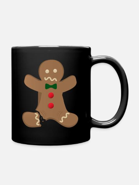 Oh Snap - Lebkuchen Mann - Tasse einfarbig - Schwarz