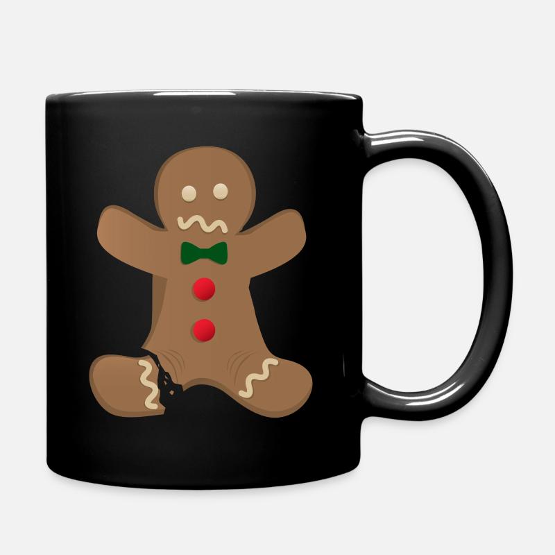 Oh Snap - Lebkuchen Mann - Tasse einfarbig - Schwarz