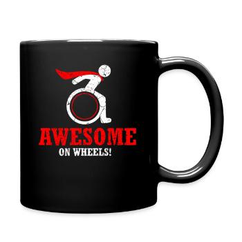 Cadeau pour personnes handicapées en fauteuil roulant - Mug uni - noir - Droite