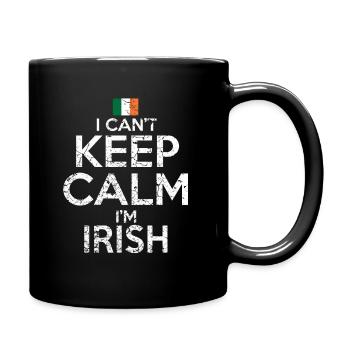 Irland Ire Lustig - Tasse einfarbig - Schwarz - Rechts