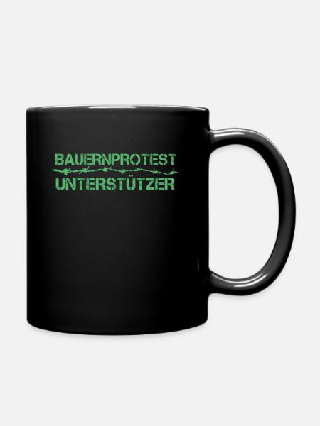 Bauer Landwirt Bauernprotest Protest Demonstration - Tasse einfarbig - Schwarz