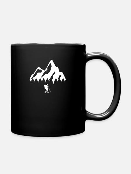 Berge - Tasse einfarbig - Schwarz