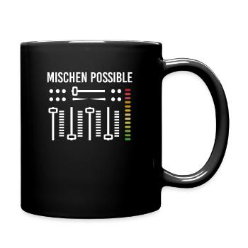 Mischen Possible Tontechniker Toningenieur - Tasse einfarbig - Schwarz - Rechts
