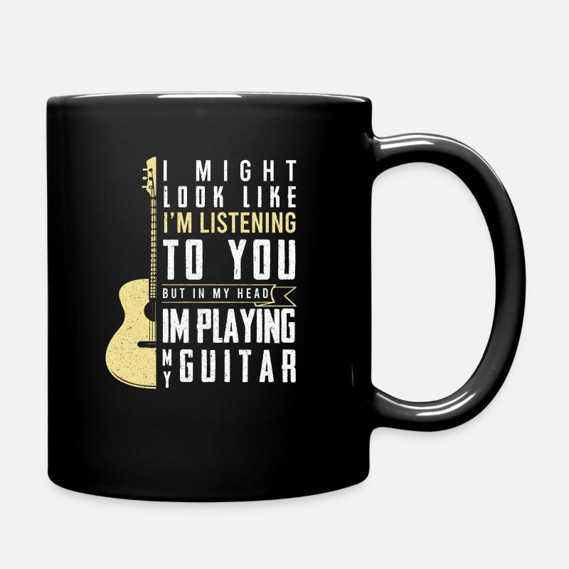 Guitar - Full Colour Mug - black