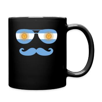 Argentinien Argentinier Flagge - Tasse einfarbig - Schwarz - Rechts