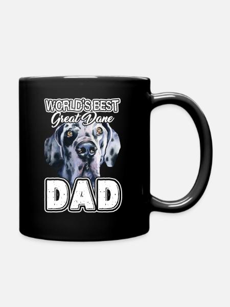 Great Dane Best Great Dane Dad - Full Colour Mug - black