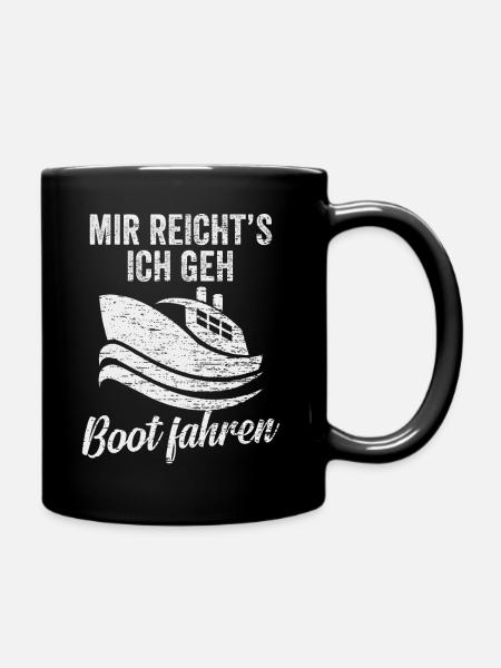 Boot Fahren - Tasse einfarbig - Schwarz