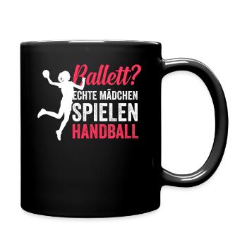 Handball Torwart - Tasse einfarbig - Schwarz - Rechts