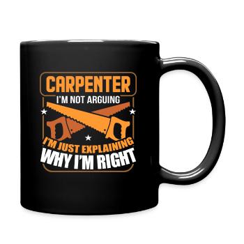 Charpentier charpentier - Mug uni - noir - Droite