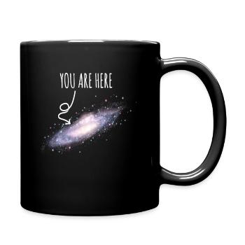 You Are Here galaxy astronomy planet universe - Full Colour Mug - black - Right