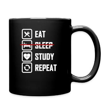 Eat Not Sleep Study Medicine - Mug uni - noir - Droite