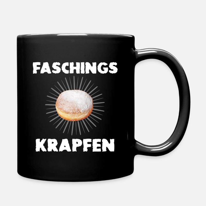 Faschingskrapfen Krapfenliebe Krapfen - Tasse einfarbig - Schwarz