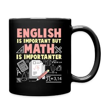 English math is important math nerd - Full Colour Mug - black - Right
