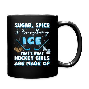 Eisport ice skate goalkeeper hockey daughter - Full Colour Mug - black - Right