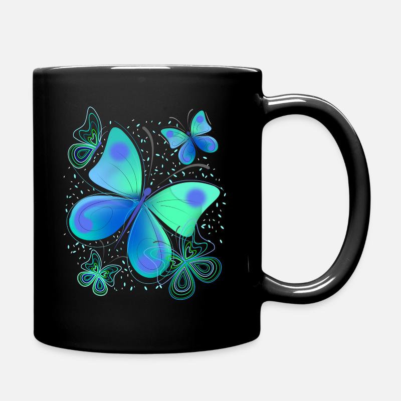 Schmetterling Falter Motte - Tasse einfarbig - Schwarz