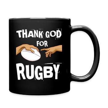 Maillot rugby mains de Michel-Ange - Mug uni - noir - Droite