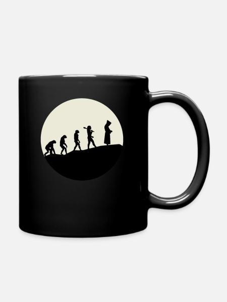 Monks Evolution Moon - Tasse einfarbig - Schwarz
