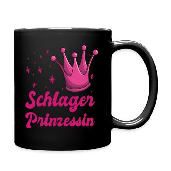 Schlagerprinzessin Schlagermusik Geschenk - Tasse einfarbig - Schwarz - Rechts