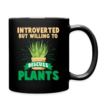 Introverted man Shy gardener strut - Full Colour Mug - black - Right