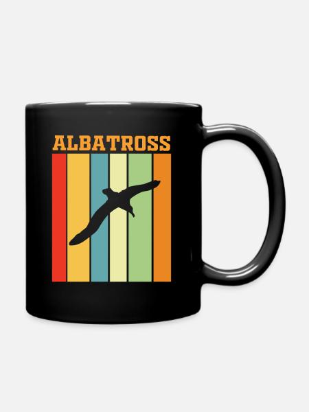 Albatross retro play of colors - Full Colour Mug - black