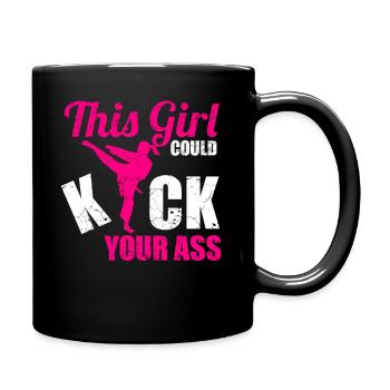 Karaté fille arts martiaux arts martiaux femmes cadeau - Mug uni - noir - Droite