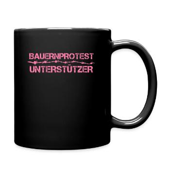 Team Bauernprotest Landwirt Bauerndemo Protest - Tasse einfarbig - Schwarz - Rechts
