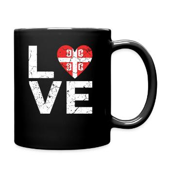 Ich liebe Serbien. - Tasse einfarbig - Schwarz - Rechts