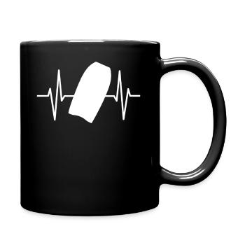 Bodyboard heartbeat watersports waves gift - Full Colour Mug - black - Right