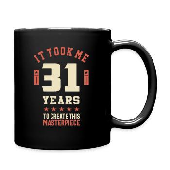 Funny 31 Years Old Joke T-Shirt 31st Birthday - Full Colour Mug - black - Right