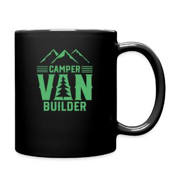 Campervan Wohnmobil Selber Bauen Umbauen Team - Tasse einfarbig - Schwarz - Rechts