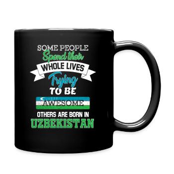 Né en Ouzbékistan - Mug uni - noir - Droite