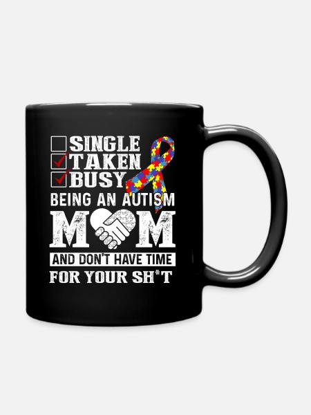 Autismus ist eine Autismus-Mutter - Tasse einfarbig - Schwarz