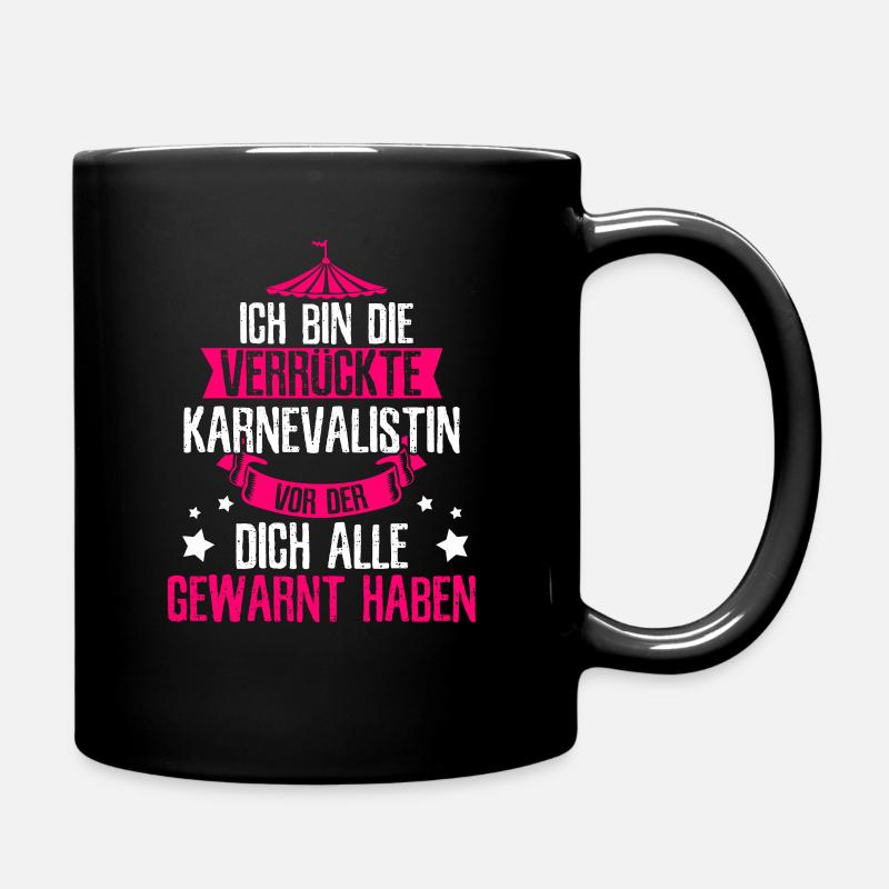 Karneval Fasching Köln Kölle Alaaf Kostüm Geschenk - Tasse einfarbig - Schwarz