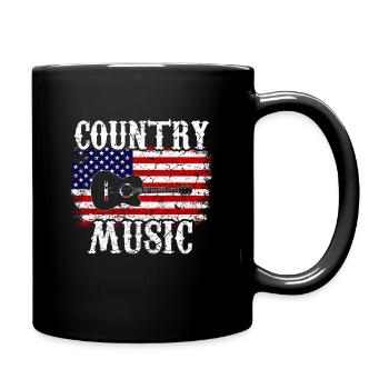 Country music western rodeo usa - Full Colour Mug - black - Right