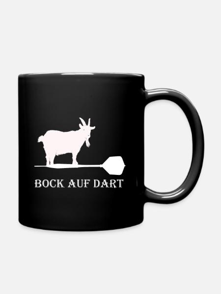 Lustiger Dart Spruch Darts - Tasse einfarbig - Schwarz