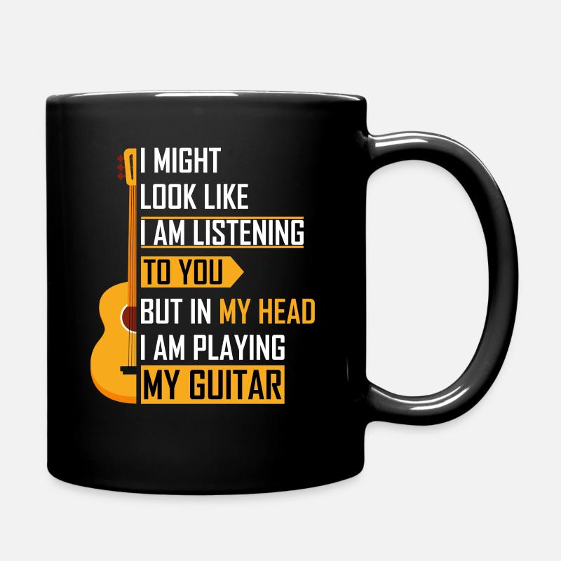 Guitar guitar player gift - Full Colour Mug - black