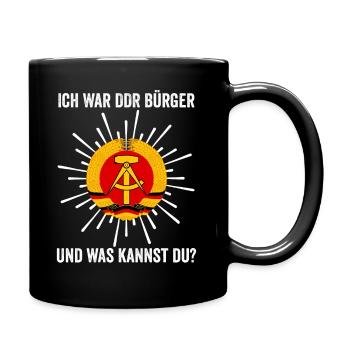 Ostalgie DDR Deutschland - Tasse einfarbig - Schwarz - Rechts
