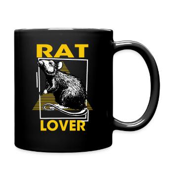 Rat Lover - Rodent, Rat, Rato - Tasse einfarbig - Schwarz - Rechts