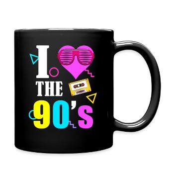 90er Jahre 80er 90s 80s - Tasse einfarbig - Schwarz - Rechts