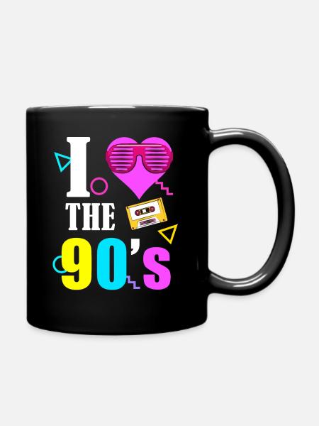 90er Jahre 80er 90s 80s - Tasse einfarbig - Schwarz