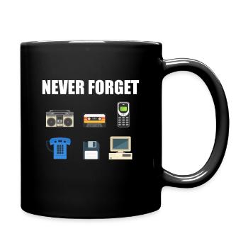 80s 90er Jahre 80er 90s - Tasse einfarbig - Schwarz - Rechts