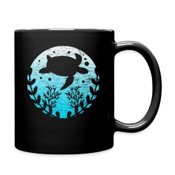 Turtle terrarium - Full Colour Mug - black - Right