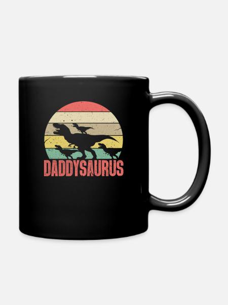 Père dinosaure Daddysaurus - Mug uni - noir