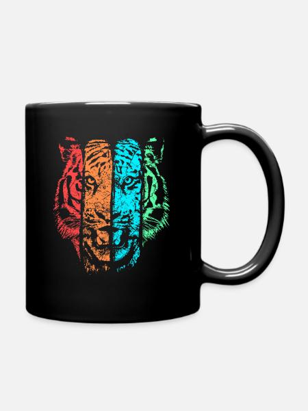 tiger - Full Colour Mug - black