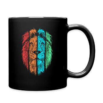 Lion - Mug uni - noir - Droite